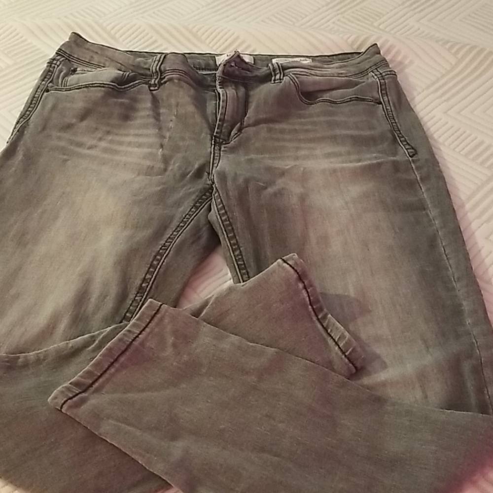 Black gray jeans